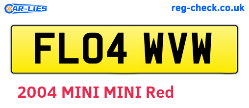 FL04WVW are the vehicle registration plates.