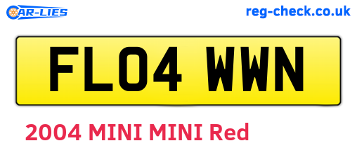 FL04WWN are the vehicle registration plates.