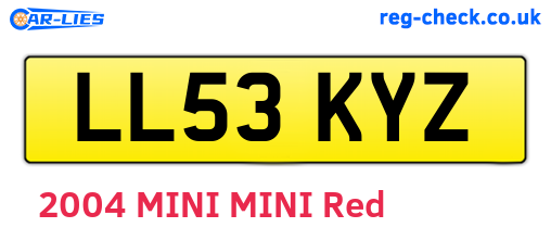 LL53KYZ are the vehicle registration plates.