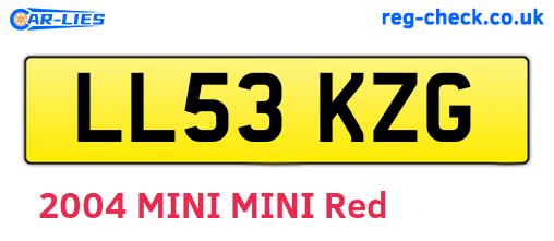 LL53KZG are the vehicle registration plates.