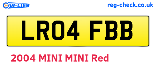 LR04FBB are the vehicle registration plates.