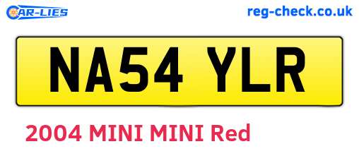 NA54YLR are the vehicle registration plates.