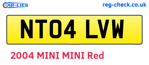 NT04LVW are the vehicle registration plates.