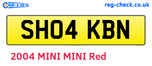 SH04KBN are the vehicle registration plates.