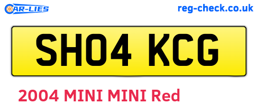 SH04KCG are the vehicle registration plates.