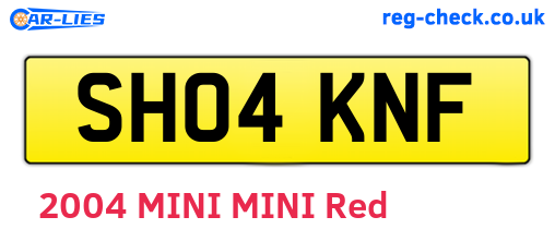 SH04KNF are the vehicle registration plates.