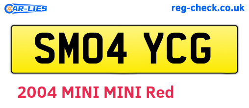SM04YCG are the vehicle registration plates.
