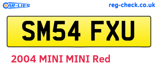 SM54FXU are the vehicle registration plates.