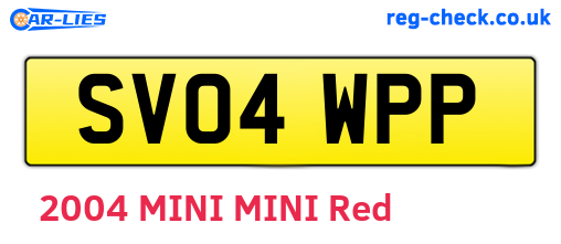SV04WPP are the vehicle registration plates.