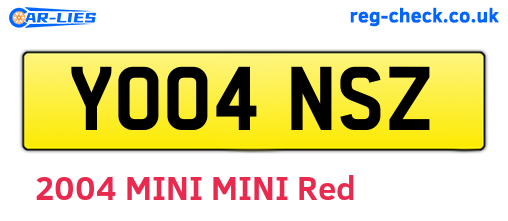 YO04NSZ are the vehicle registration plates.