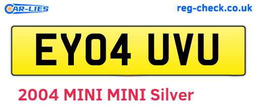 EY04UVU are the vehicle registration plates.