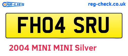 FH04SRU are the vehicle registration plates.