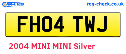 FH04TWJ are the vehicle registration plates.