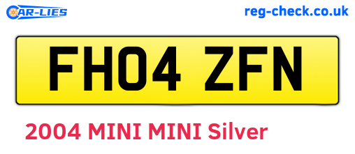 FH04ZFN are the vehicle registration plates.