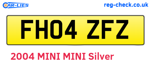 FH04ZFZ are the vehicle registration plates.