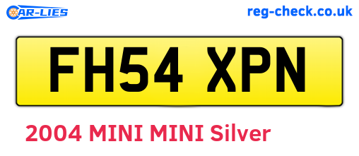 FH54XPN are the vehicle registration plates.