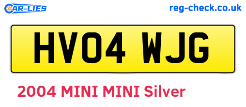 HV04WJG are the vehicle registration plates.