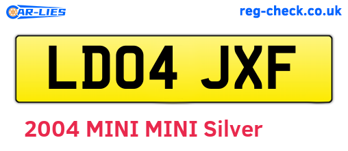 LD04JXF are the vehicle registration plates.