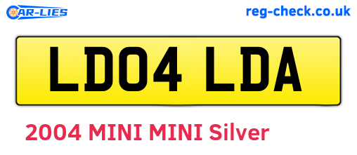LD04LDA are the vehicle registration plates.