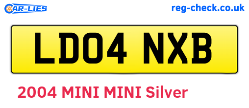 LD04NXB are the vehicle registration plates.
