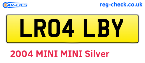LR04LBY are the vehicle registration plates.