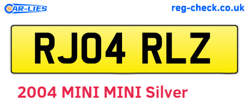 RJ04RLZ are the vehicle registration plates.