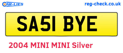 SA51BYE are the vehicle registration plates.