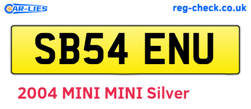 SB54ENU are the vehicle registration plates.