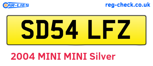 SD54LFZ are the vehicle registration plates.
