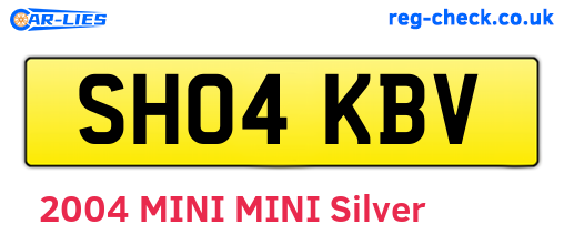 SH04KBV are the vehicle registration plates.