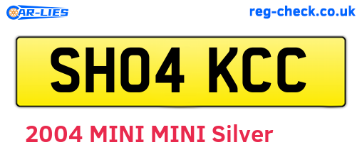 SH04KCC are the vehicle registration plates.