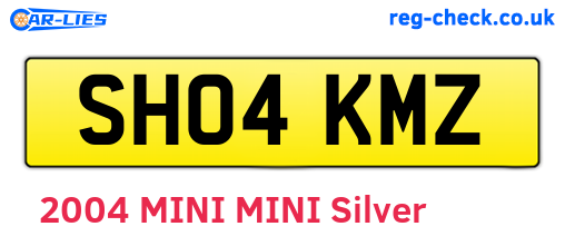 SH04KMZ are the vehicle registration plates.