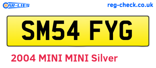 SM54FYG are the vehicle registration plates.