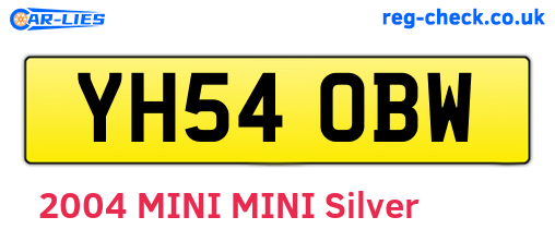 YH54OBW are the vehicle registration plates.