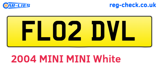 FL02DVL are the vehicle registration plates.