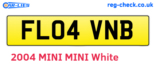FL04VNB are the vehicle registration plates.