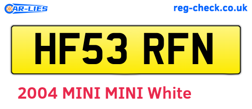 HF53RFN are the vehicle registration plates.