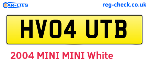 HV04UTB are the vehicle registration plates.