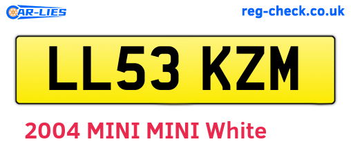LL53KZM are the vehicle registration plates.