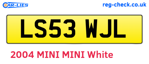 LS53WJL are the vehicle registration plates.