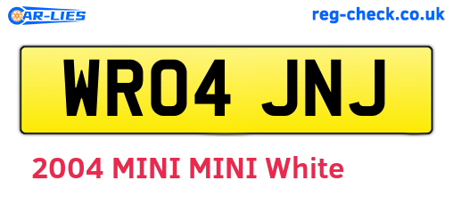 WR04JNJ are the vehicle registration plates.