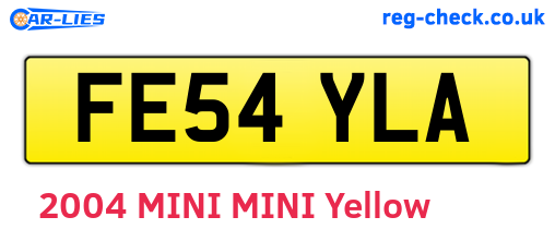 FE54YLA are the vehicle registration plates.