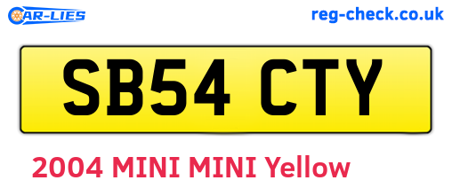 SB54CTY are the vehicle registration plates.