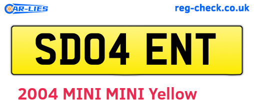 SD04ENT are the vehicle registration plates.