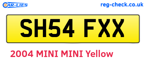 SH54FXX are the vehicle registration plates.