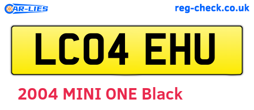 LC04EHU are the vehicle registration plates.