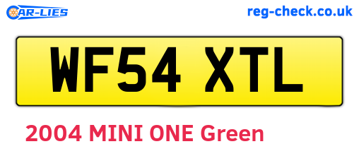 WF54XTL are the vehicle registration plates.