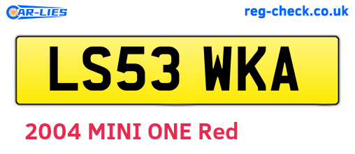 LS53WKA are the vehicle registration plates.