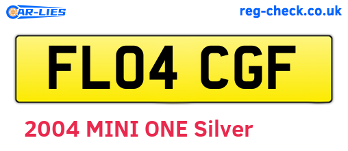 FL04CGF are the vehicle registration plates.