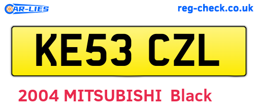 KE53CZL are the vehicle registration plates.